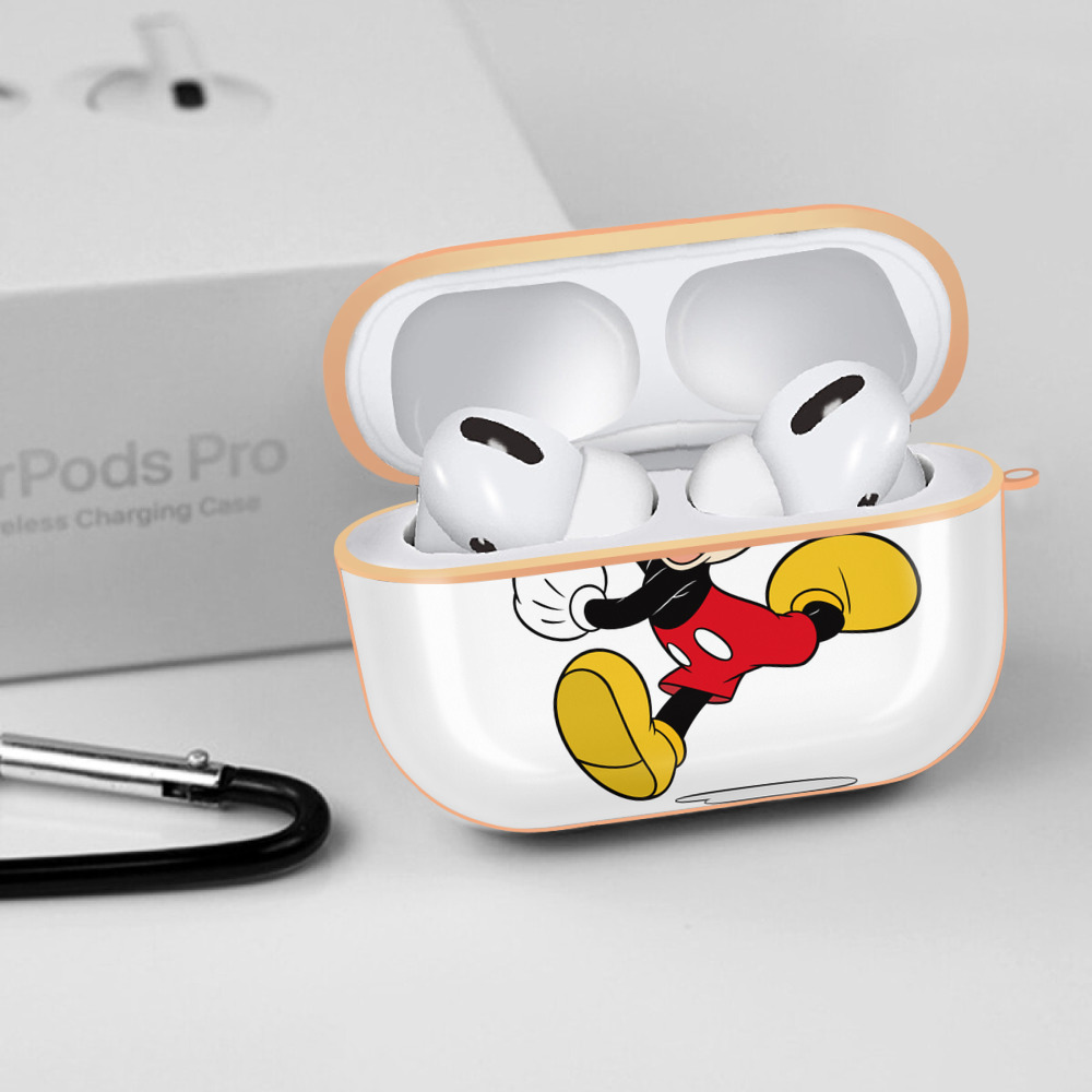 ミッキーマウス Mickey Mouse 【AirPods Pro用】ハードシェル保護ケース｜耐衝撃・防指紋・カラビナ付き商品仕様