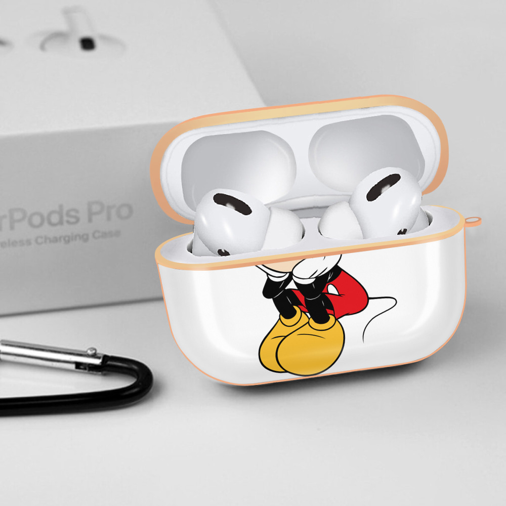 ミッキーマウス Mickey Mouse 【AirPods Pro用】ハードシェル保護ケース｜耐衝撃・防指紋・カラビナ付き商品仕様