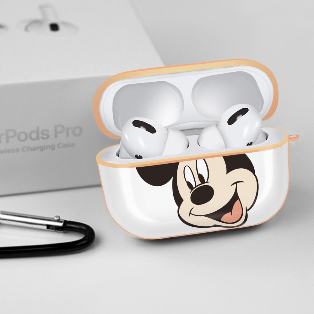 ミッキーマウス Mickey Mouse 【AirPods Pro用】ハードシェル保護ケース｜耐衝撃・防指紋・カラビナ付き商品仕様
