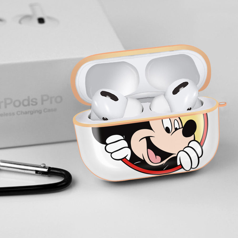 ミッキーマウス Mickey Mouse 【AirPods Pro用】ハードシェル保護ケース｜耐衝撃・防指紋・カラビナ付き商品仕様