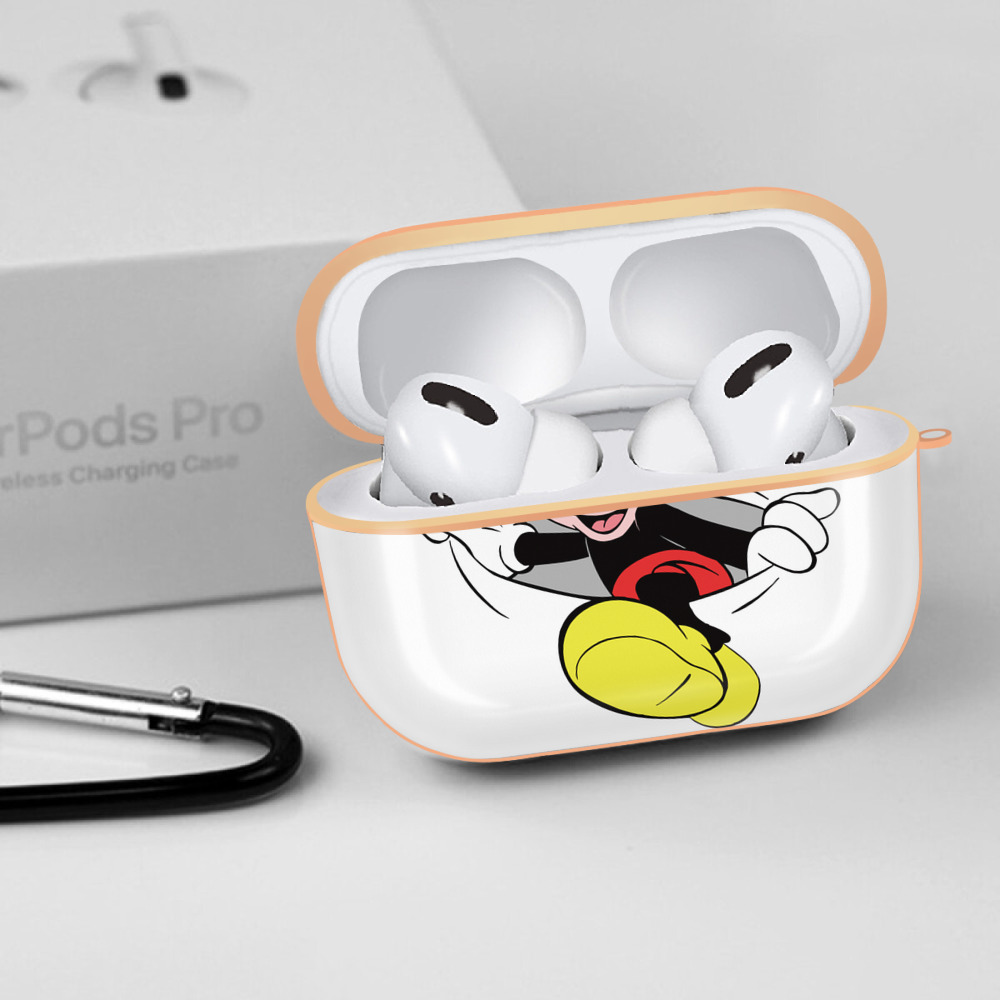 ミッキーマウス Mickey Mouse 【AirPods Pro用】ハードシェル保護ケース｜耐衝撃・防指紋・カラビナ付き商品仕様