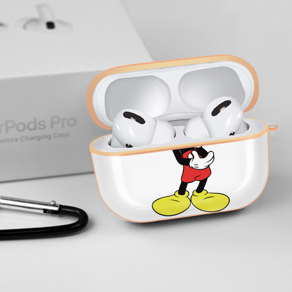 ミッキーマウス Mickey Mouse 【AirPods Pro用】ハードシェル保護ケース｜耐衝撃・防指紋・カラビナ付き商品仕様