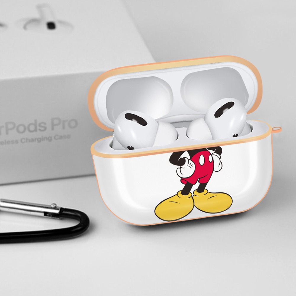 ミッキーマウス Mickey Mouse 【AirPods Pro用】ハードシェル保護ケース｜耐衝撃・防指紋・カラビナ付き商品仕様