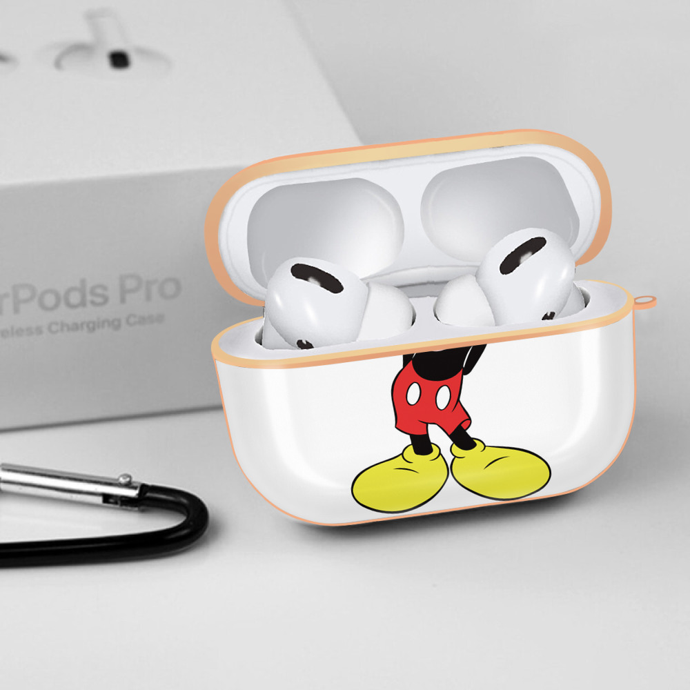 ミッキーマウス Mickey Mouse 【AirPods Pro用】ハードシェル保護ケース｜耐衝撃・防指紋・カラビナ付き商品仕様