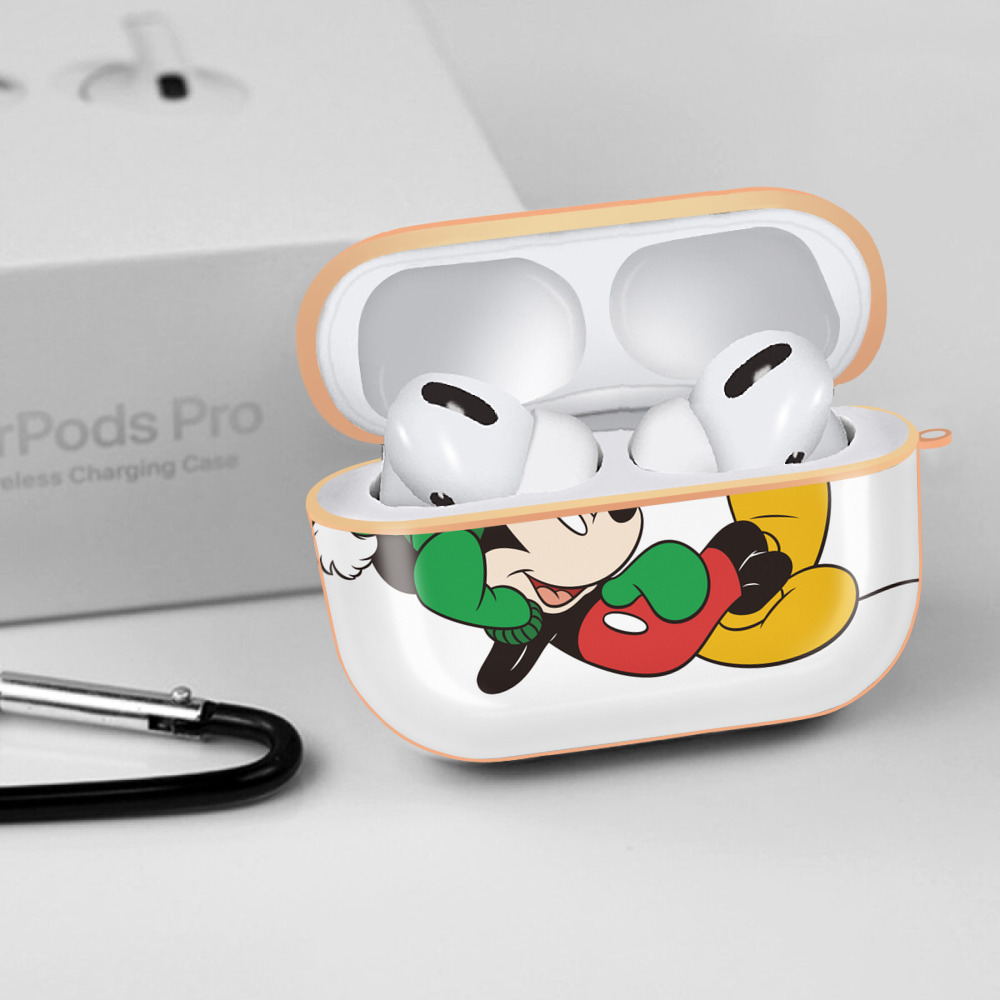 ミッキーマウス Mickey Mouse 【AirPods Pro用】ハードシェル保護ケース｜耐衝撃・防指紋・カラビナ付き商品仕様