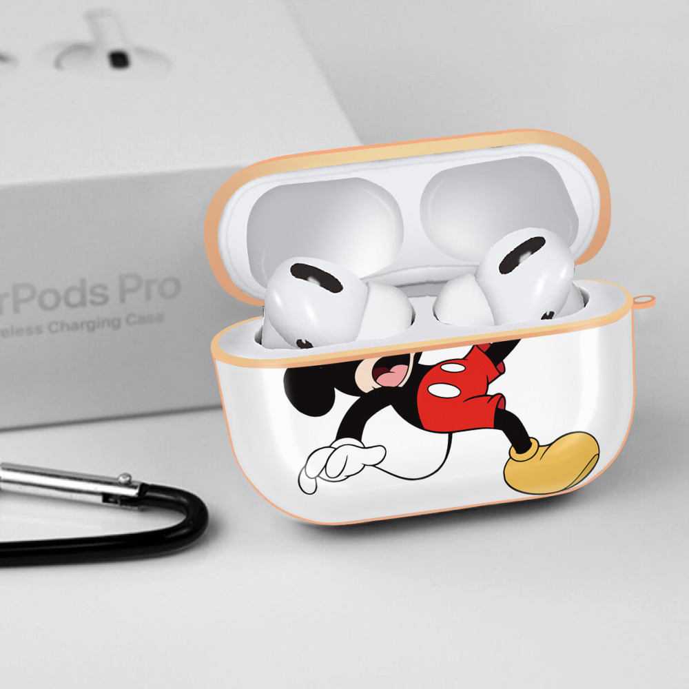 ミッキーマウス Mickey Mouse 【AirPods Pro用】ハードシェル保護ケース｜耐衝撃・防指紋・カラビナ付き商品仕様
