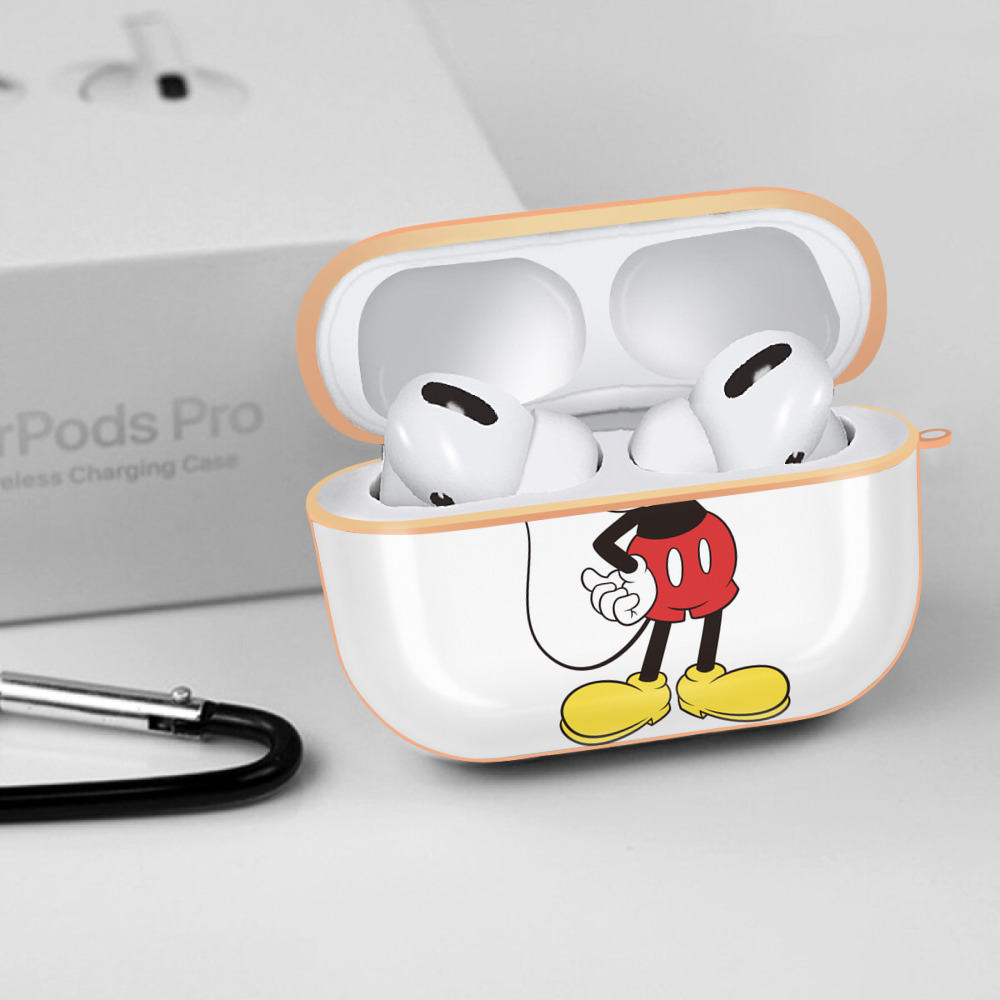 ミッキーマウス Mickey Mouse 【AirPods Pro用】ハードシェル保護ケース｜耐衝撃・防指紋・カラビナ付き商品仕様