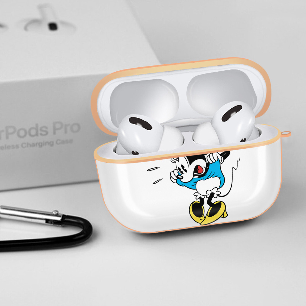 ミッキーマウス Mickey Mouse 【AirPods Pro用】ハードシェル保護ケース｜耐衝撃・防指紋・カラビナ付き商品仕様