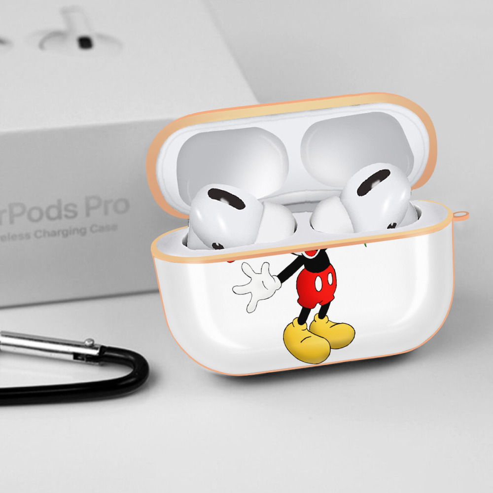 ミッキーマウス Mickey Mouse 【AirPods Pro用】ハードシェル保護ケース｜耐衝撃・防指紋・カラビナ付き商品仕様