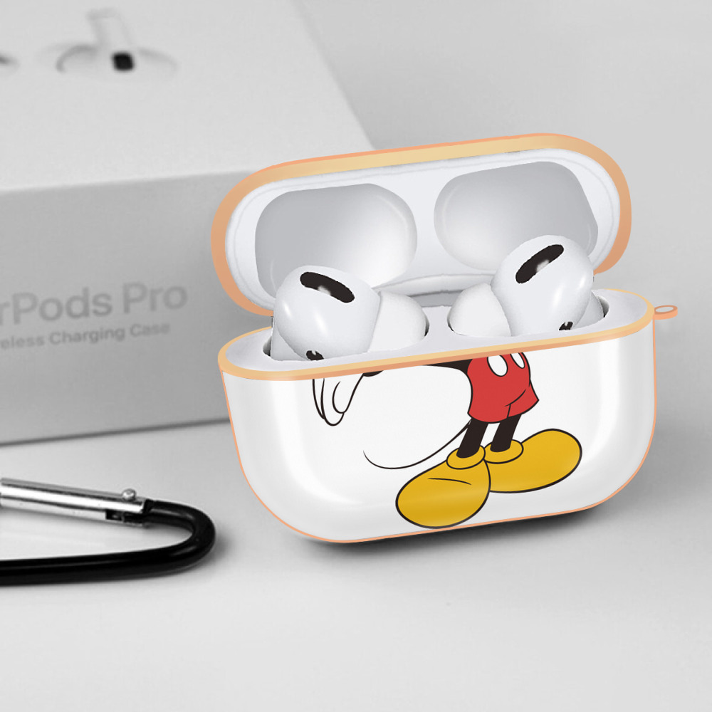 ミッキーマウス Mickey Mouse 【AirPods Pro用】ハードシェル保護ケース｜耐衝撃・防指紋・カラビナ付き商品仕様