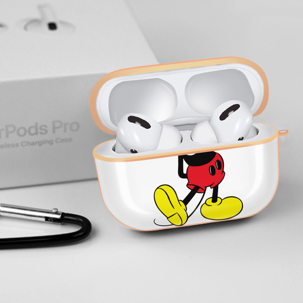 ミッキーマウス Mickey Mouse 【AirPods Pro用】ハードシェル保護ケース｜耐衝撃・防指紋・カラビナ付き商品仕様
