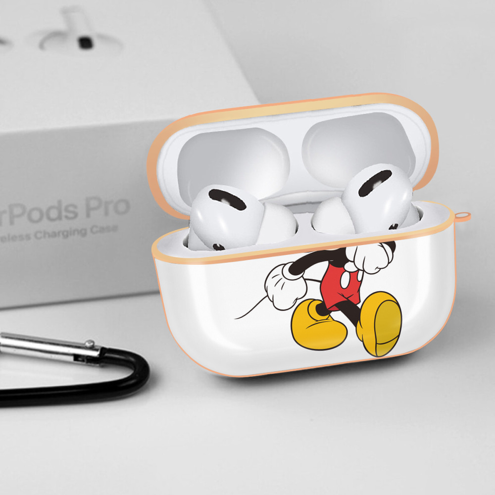 ミッキーマウス Mickey Mouse 【AirPods Pro用】ハードシェル保護ケース｜耐衝撃・防指紋・カラビナ付き商品仕様