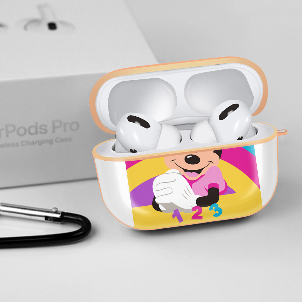 ミッキーマウス Mickey Mouse 【AirPods Pro用】ハードシェル保護ケース｜耐衝撃・防指紋・カラビナ付き商品仕様