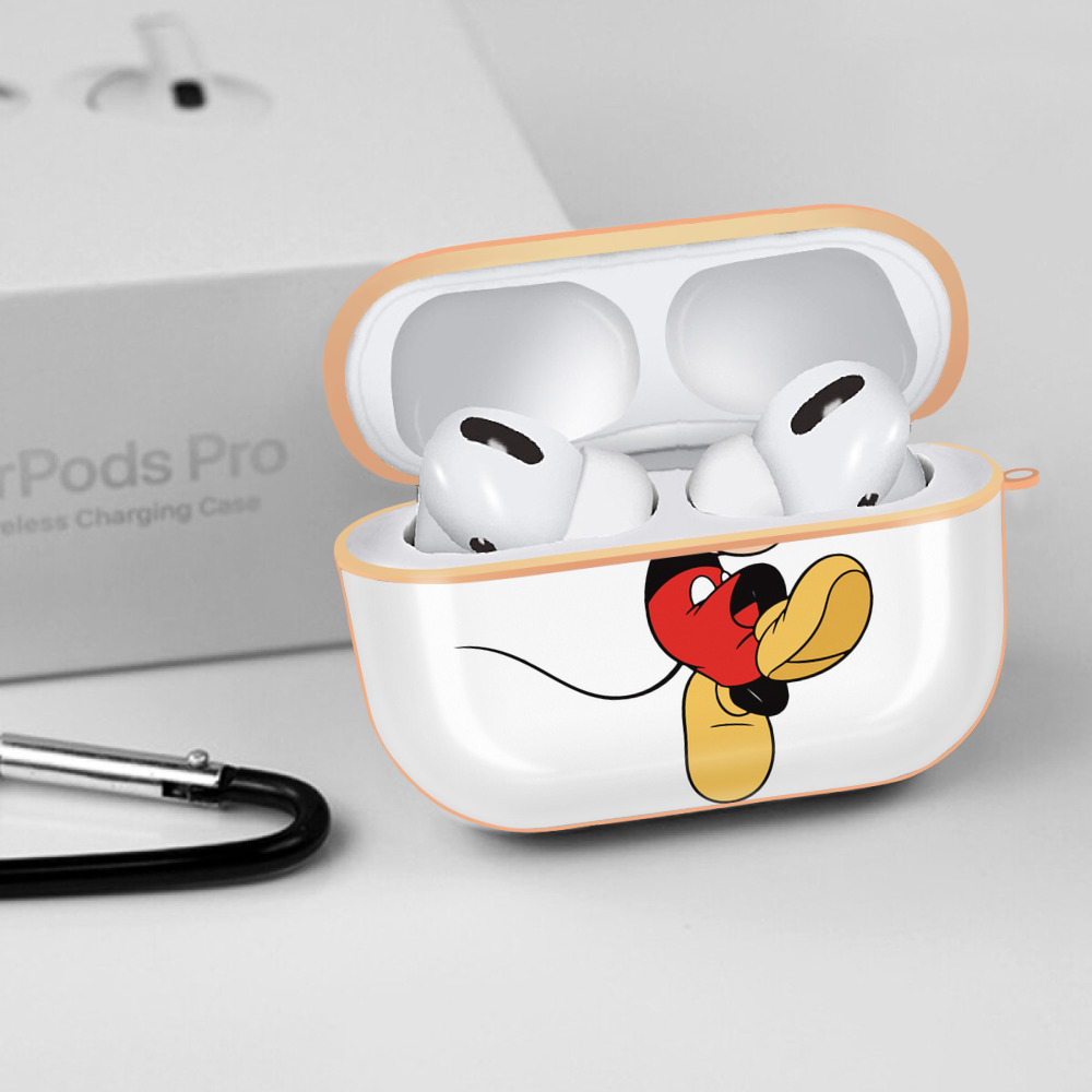 ミッキーマウス Mickey Mouse 【AirPods Pro用】ハードシェル保護ケース｜耐衝撃・防指紋・カラビナ付き商品仕様