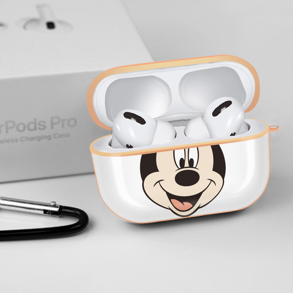 ミッキーマウス Mickey Mouse 【AirPods Pro用】ハードシェル保護ケース｜耐衝撃・防指紋・カラビナ付き商品仕様