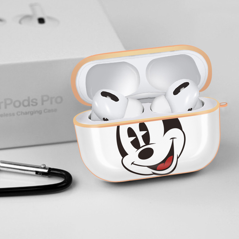 ミッキーマウス Mickey Mouse 【AirPods Pro用】ハードシェル保護ケース｜耐衝撃・防指紋・カラビナ付き商品仕様