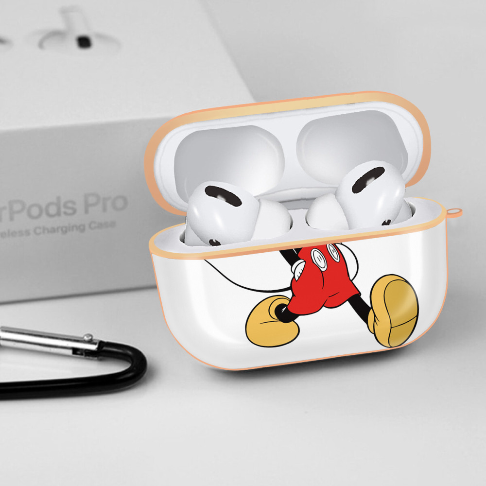 ミッキーマウス Mickey Mouse 【AirPods Pro用】ハードシェル保護ケース｜耐衝撃・防指紋・カラビナ付き商品仕様