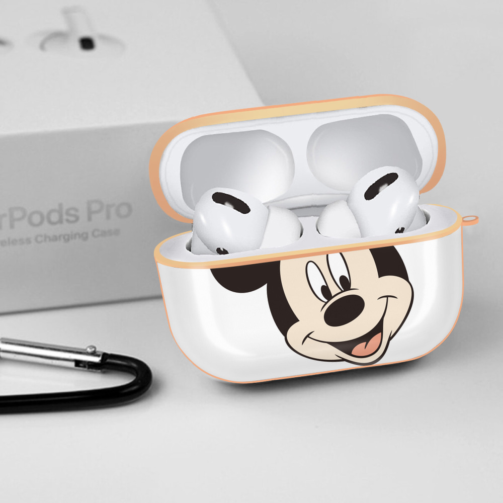 ミッキーマウス Mickey Mouse 【AirPods Pro用】ハードシェル保護ケース｜耐衝撃・防指紋・カラビナ付き商品仕様