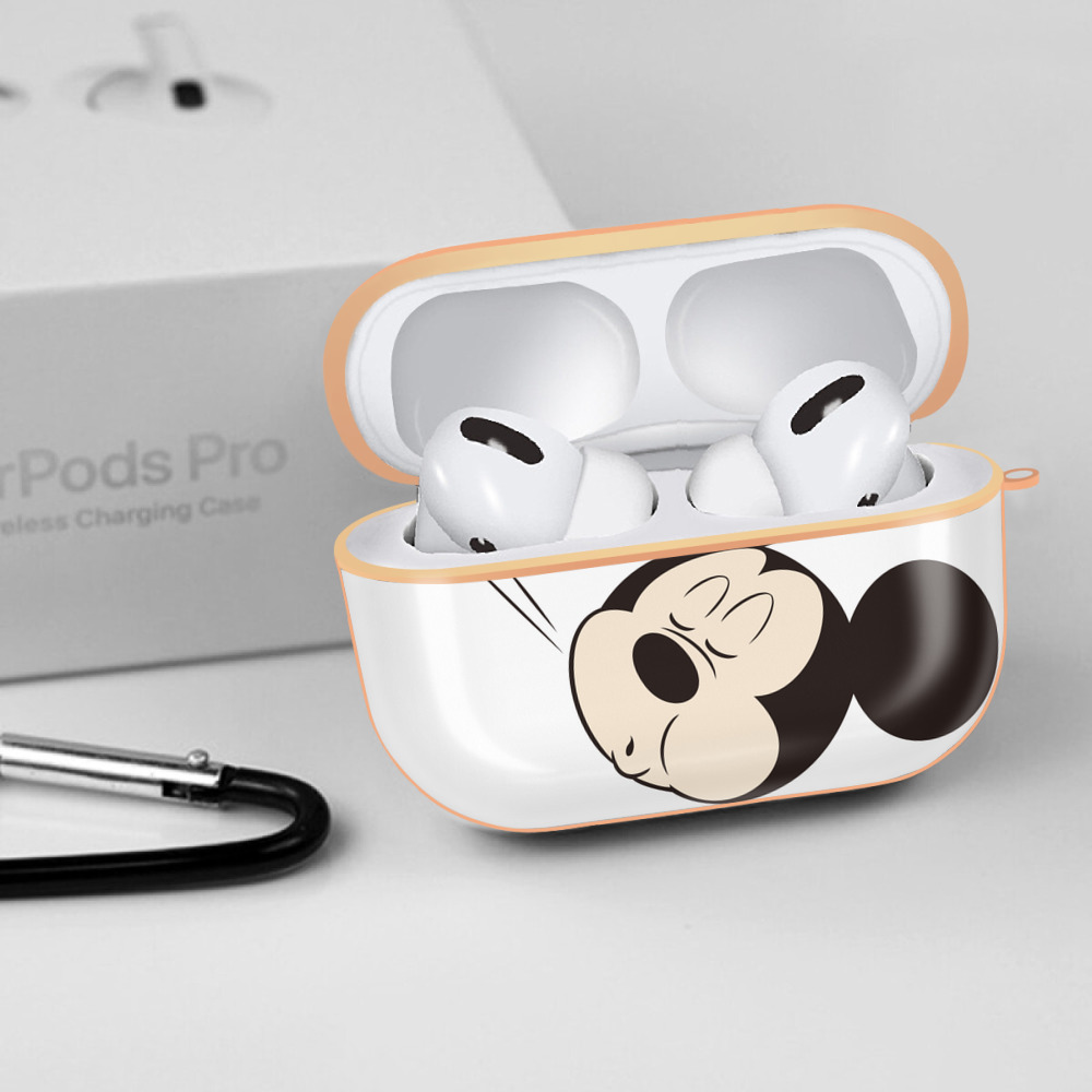 ミッキーマウス Mickey Mouse 【AirPods Pro用】ハードシェル保護ケース｜耐衝撃・防指紋・カラビナ付き商品仕様