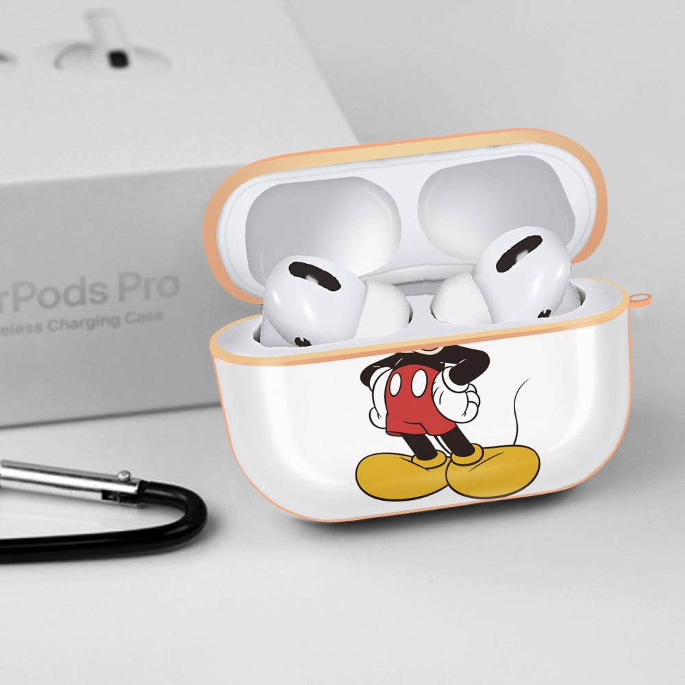ミッキーマウス Mickey Mouse 【AirPods Pro用】ハードシェル保護ケース｜耐衝撃・防指紋・カラビナ付き商品仕様