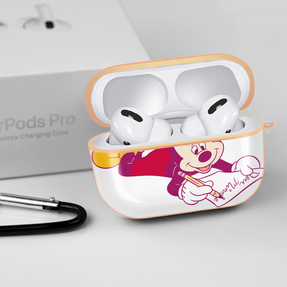 ミッキーマウス Mickey Mouse 【AirPods Pro用】ハードシェル保護ケース｜耐衝撃・防指紋・カラビナ付き商品仕様