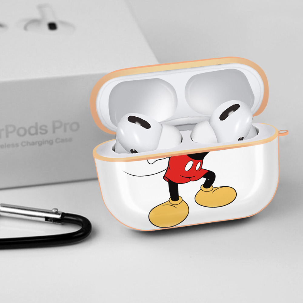 ミッキーマウス Mickey Mouse 【AirPods Pro用】ハードシェル保護ケース｜耐衝撃・防指紋・カラビナ付き商品仕様