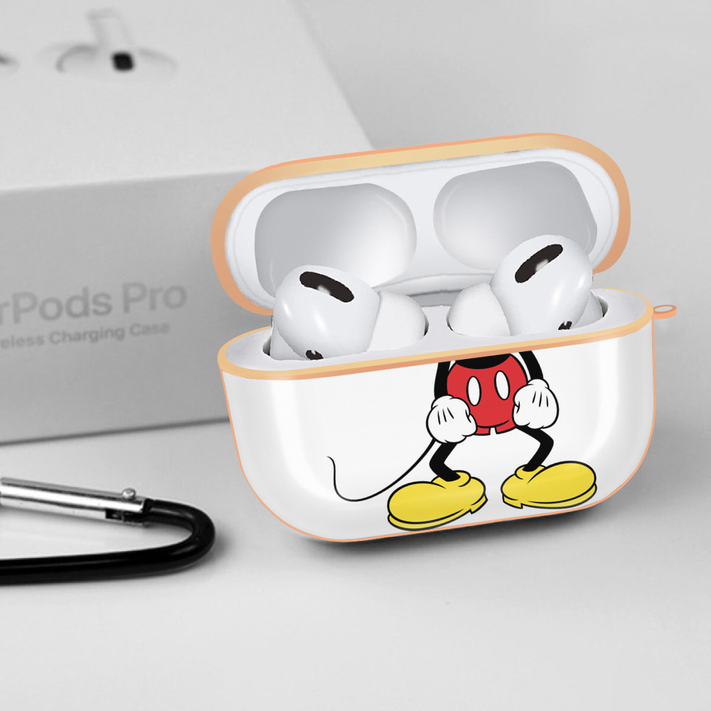 ミッキーマウス Mickey Mouse 【AirPods Pro用】ハードシェル保護ケース｜耐衝撃・防指紋・カラビナ付き商品仕様