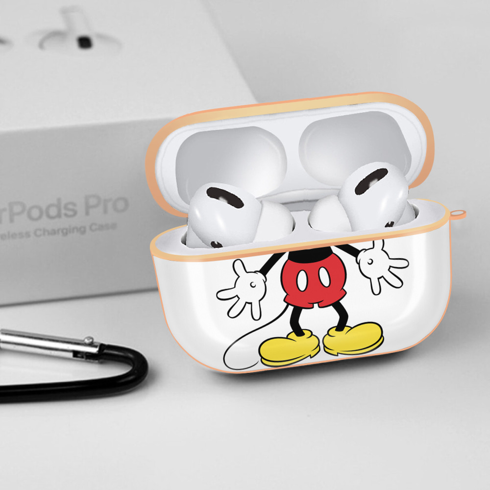 ミッキーマウス Mickey Mouse 【AirPods Pro用】ハードシェル保護ケース｜耐衝撃・防指紋・カラビナ付き商品仕様
