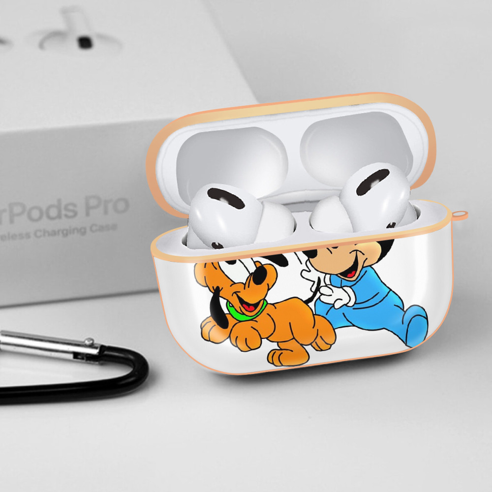 ミッキーマウス Mickey Mouse 【AirPods Pro用】ハードシェル保護ケース｜耐衝撃・防指紋・カラビナ付き商品仕様