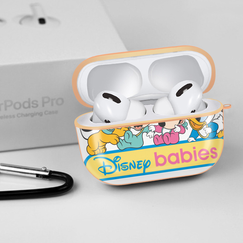 ミッキーマウス Mickey Mouse 【AirPods Pro用】ハードシェル保護ケース｜耐衝撃・防指紋・カラビナ付き商品仕様