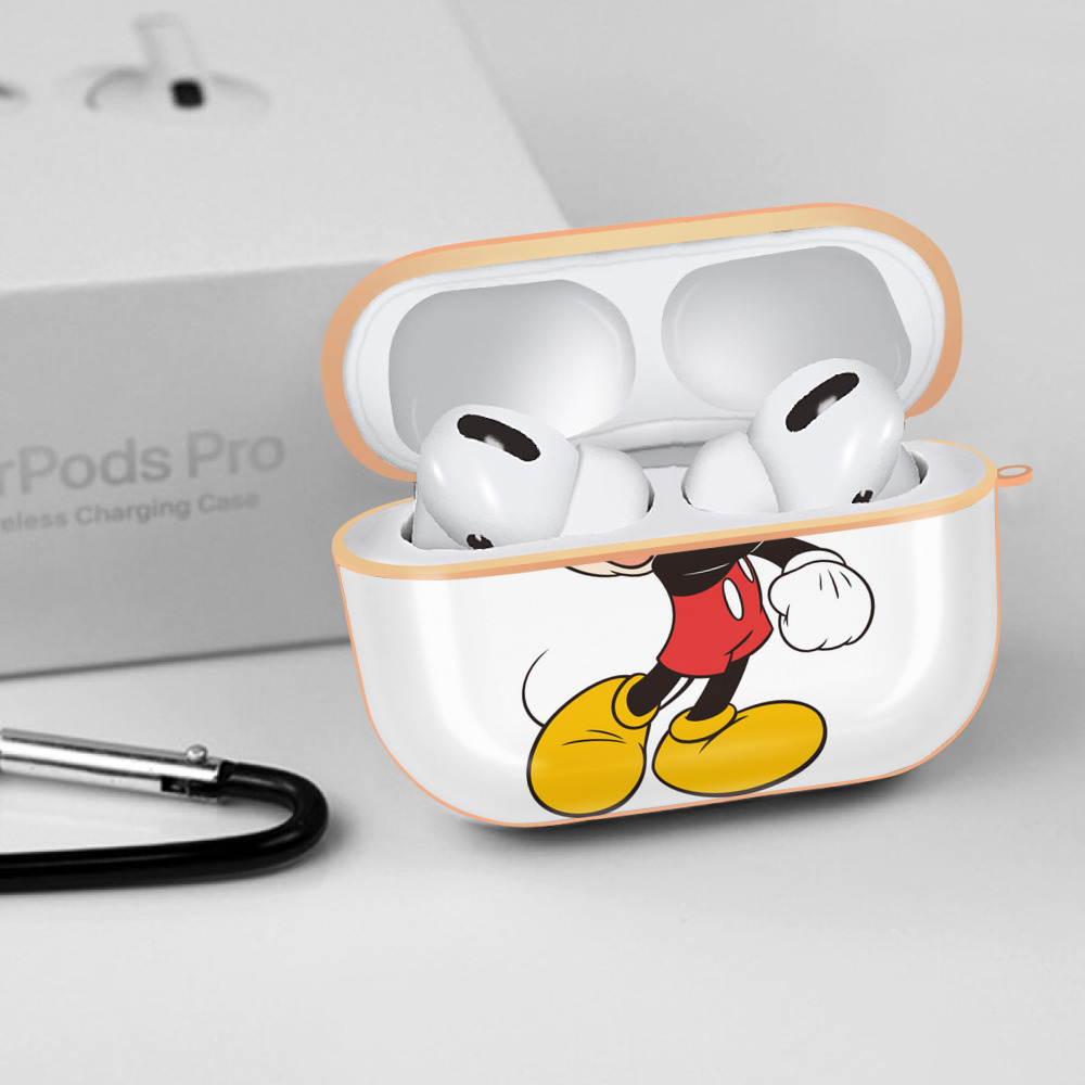 ミッキーマウス Mickey Mouse 【AirPods Pro用】ハードシェル保護ケース｜耐衝撃・防指紋・カラビナ付き商品仕様