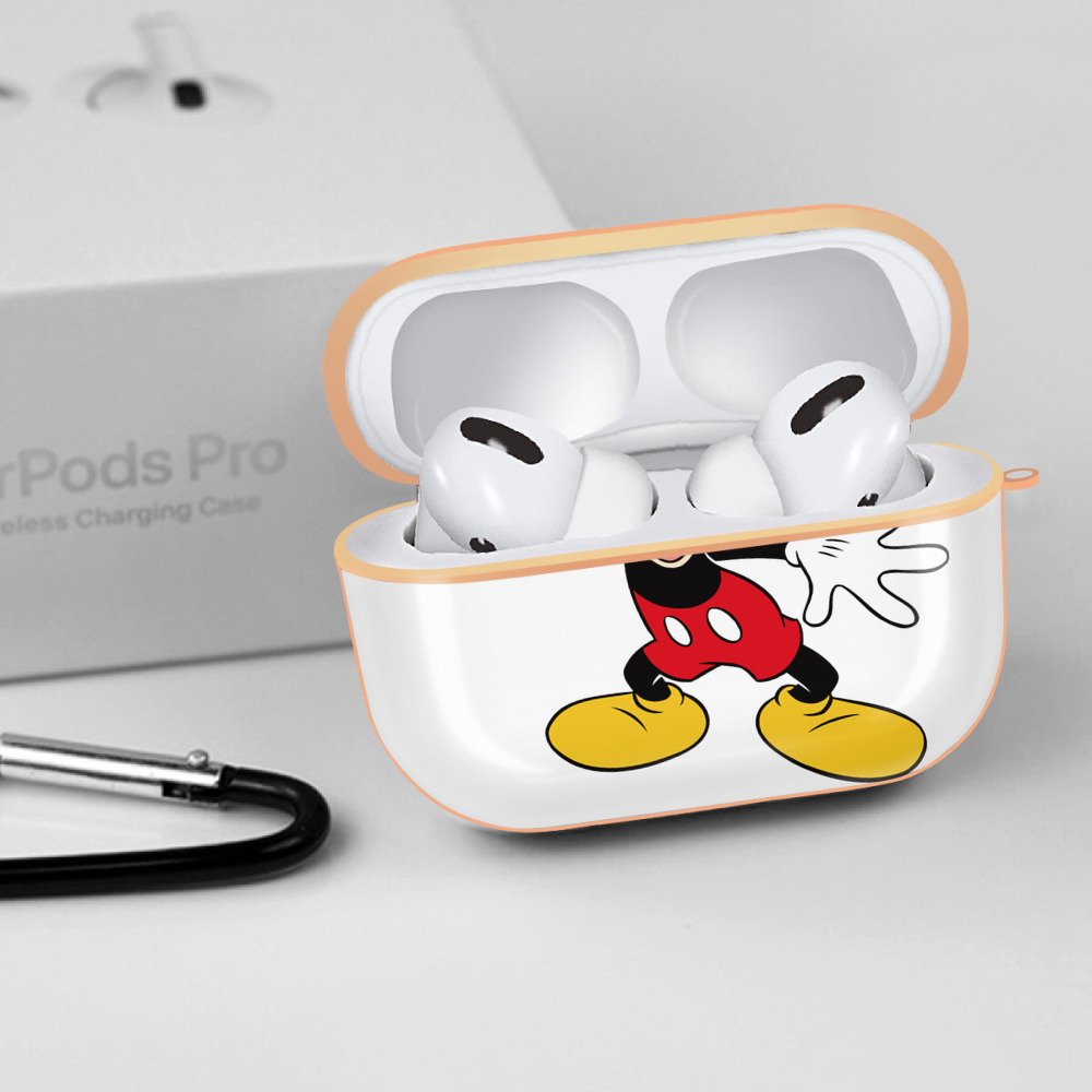 ミッキーマウス Mickey Mouse 【AirPods Pro用】ハードシェル保護ケース｜耐衝撃・防指紋・カラビナ付き商品仕様