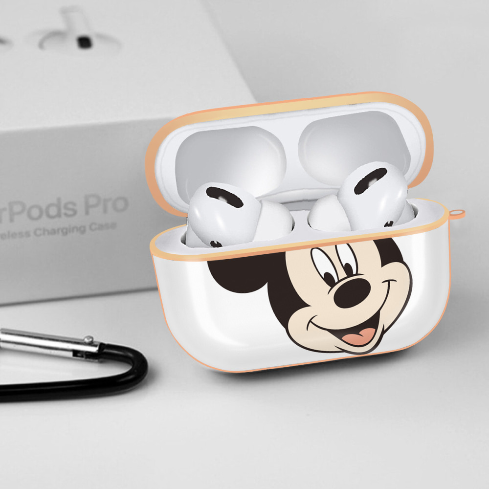 ミッキーマウス Mickey Mouse 【AirPods Pro用】ハードシェル保護ケース｜耐衝撃・防指紋・カラビナ付き商品仕様