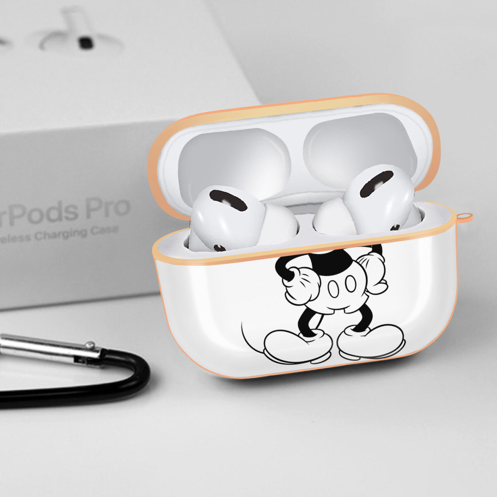 ミッキーマウス Mickey Mouse 【AirPods Pro用】ハードシェル保護ケース｜耐衝撃・防指紋・カラビナ付き商品仕様