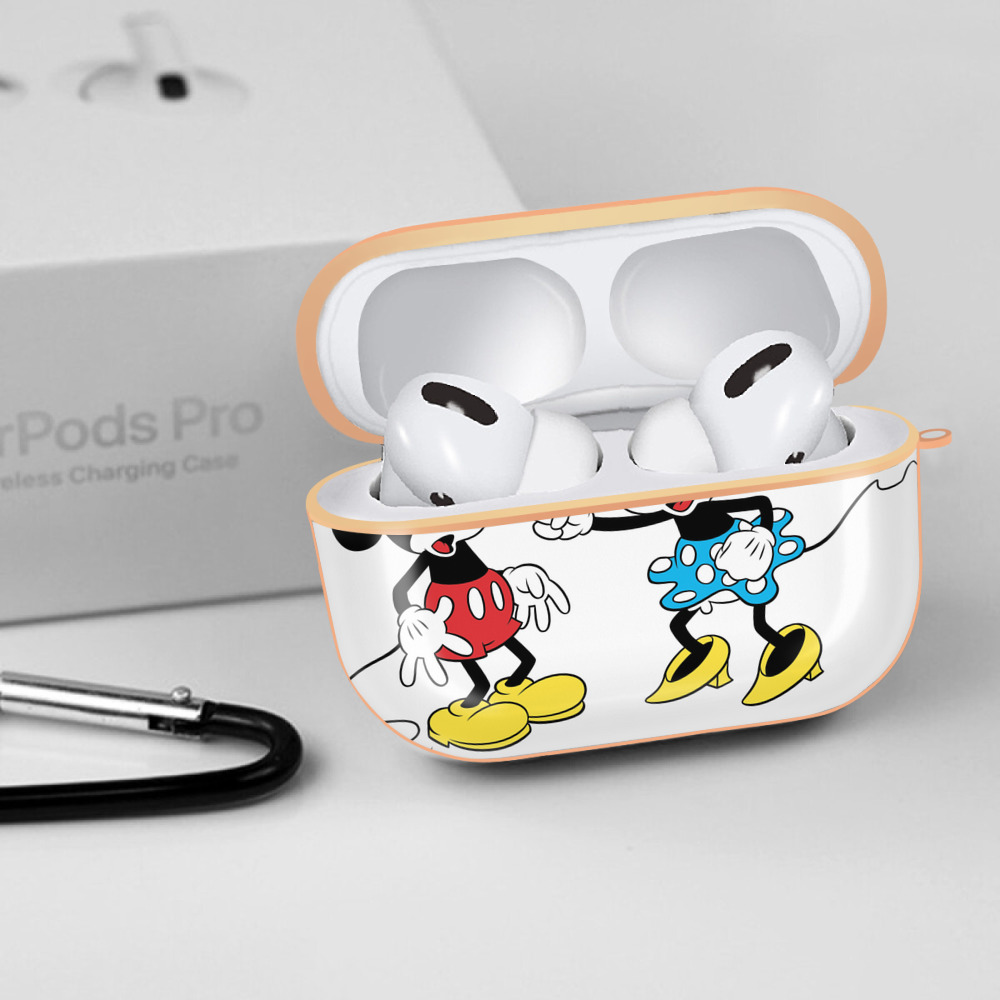 ミッキーマウス Mickey Mouse 【AirPods Pro用】ハードシェル保護ケース｜耐衝撃・防指紋・カラビナ付き商品仕様