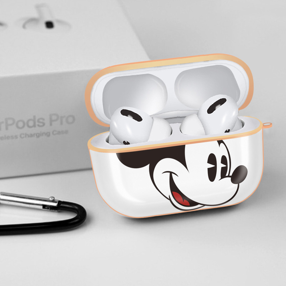 ミッキーマウス Mickey Mouse 【AirPods Pro用】ハードシェル保護ケース｜耐衝撃・防指紋・カラビナ付き商品仕様
