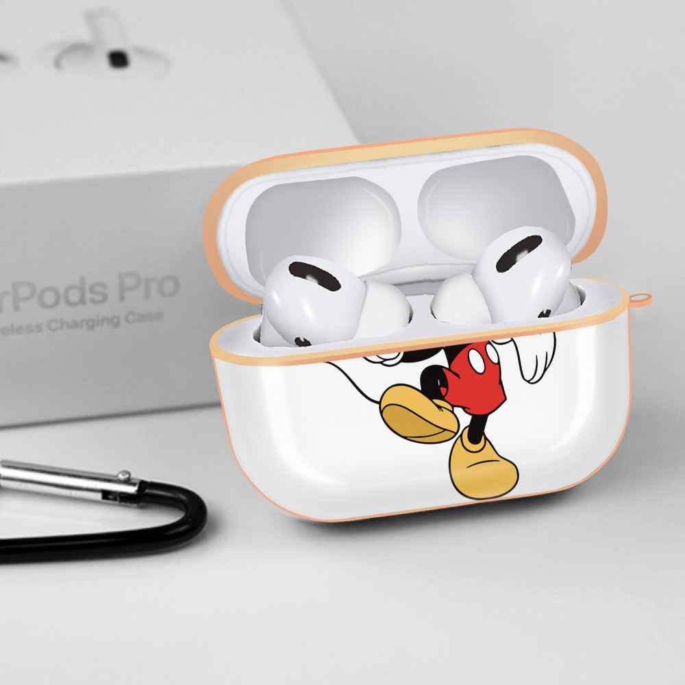 ミッキーマウス Mickey Mouse 【AirPods Pro用】ハードシェル保護ケース｜耐衝撃・防指紋・カラビナ付き商品仕様