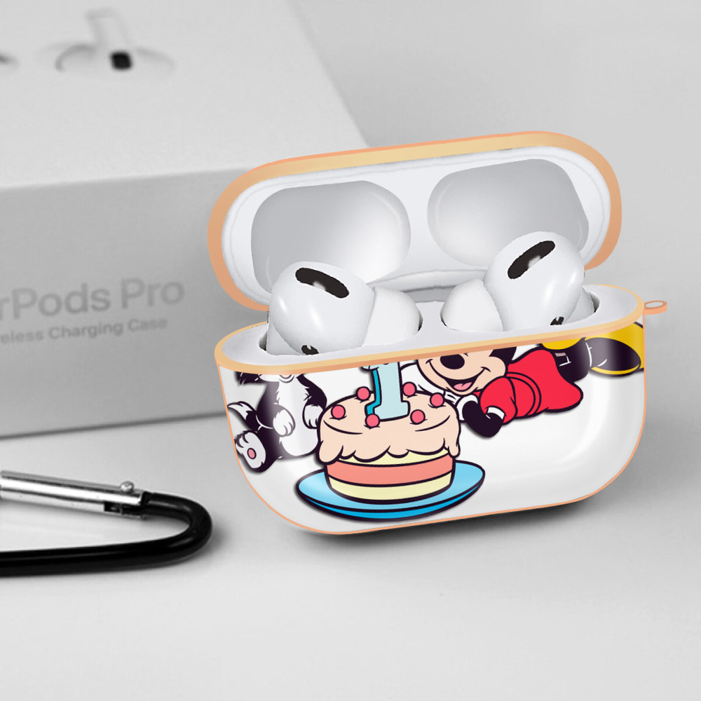 ミッキーマウス Mickey Mouse 【AirPods Pro用】ハードシェル保護ケース｜耐衝撃・防指紋・カラビナ付き商品仕様
