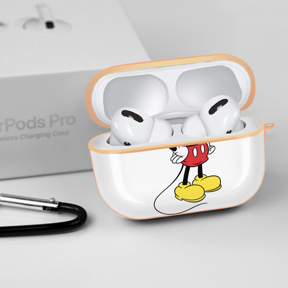 ミッキーマウス Mickey Mouse 【AirPods Pro用】ハードシェル保護ケース｜耐衝撃・防指紋・カラビナ付き商品仕様