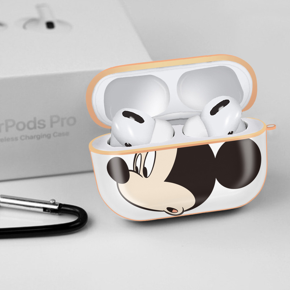 ミッキーマウス Mickey Mouse 【AirPods Pro用】ハードシェル保護ケース｜耐衝撃・防指紋・カラビナ付き商品仕様