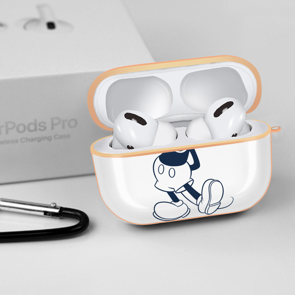 ミッキーマウス Mickey Mouse 【AirPods Pro用】ハードシェル保護ケース｜耐衝撃・防指紋・カラビナ付き商品仕様