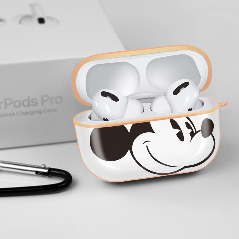 ミッキーマウス Mickey Mouse 【AirPods Pro用】ハードシェル保護ケース｜耐衝撃・防指紋・カラビナ付き商品仕様