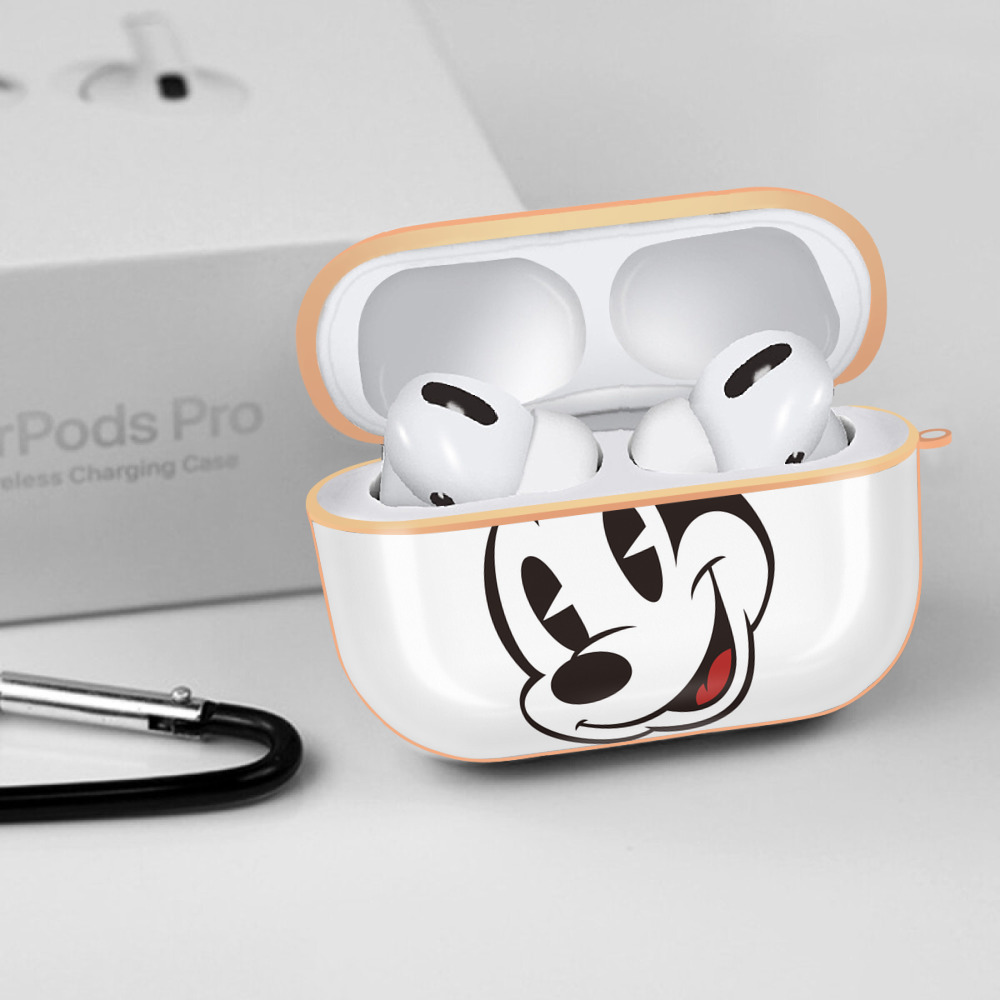 ミッキーマウス Mickey Mouse 【AirPods Pro用】ハードシェル保護ケース｜耐衝撃・防指紋・カラビナ付き商品仕様