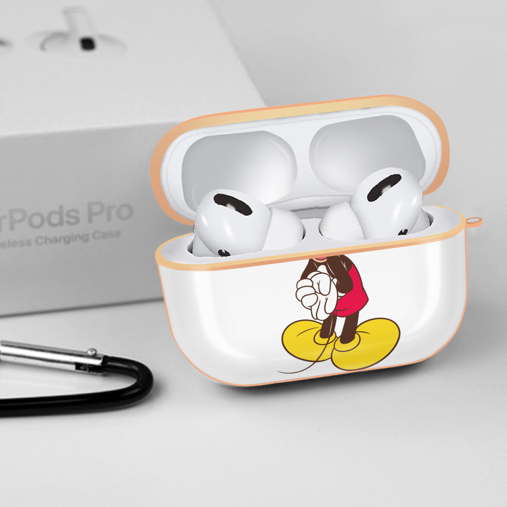 ミッキーマウス Mickey Mouse 【AirPods Pro用】ハードシェル保護ケース｜耐衝撃・防指紋・カラビナ付き商品仕様