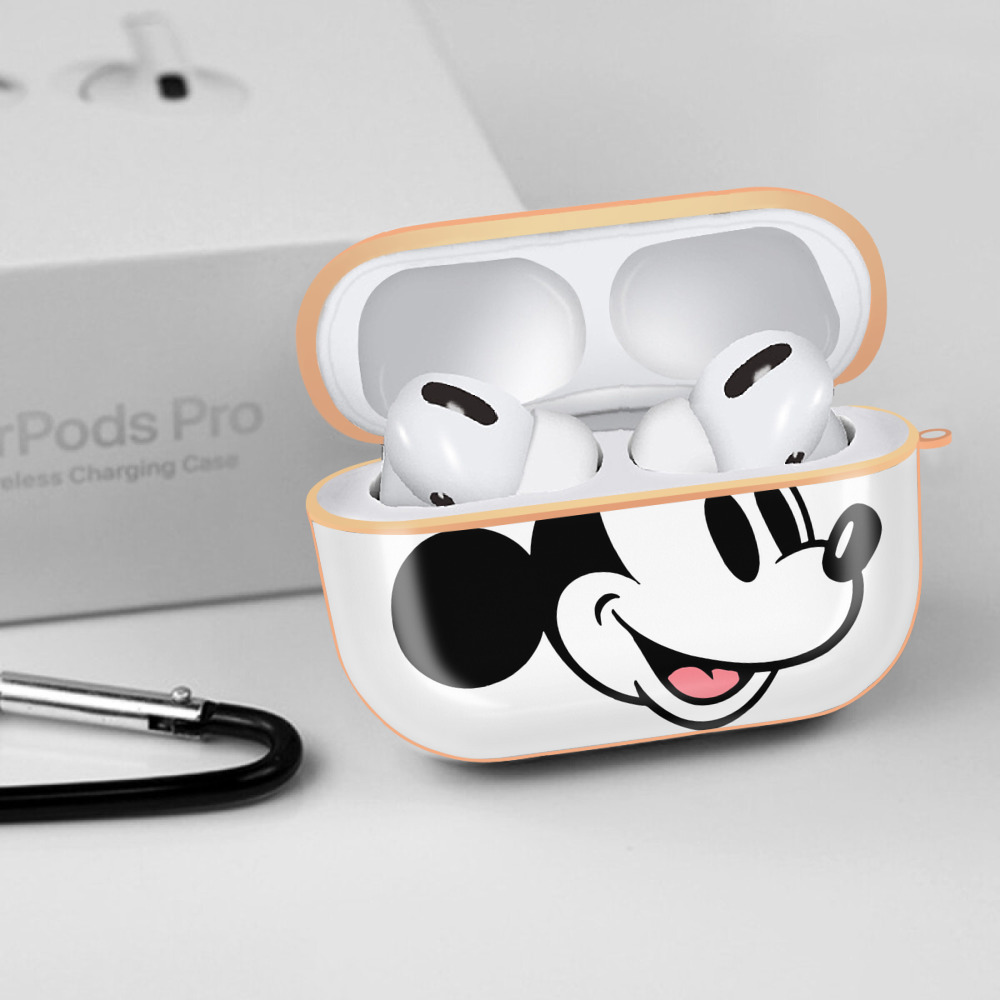ミッキーマウス Mickey Mouse 【AirPods Pro用】ハードシェル保護ケース｜耐衝撃・防指紋・カラビナ付き商品仕様