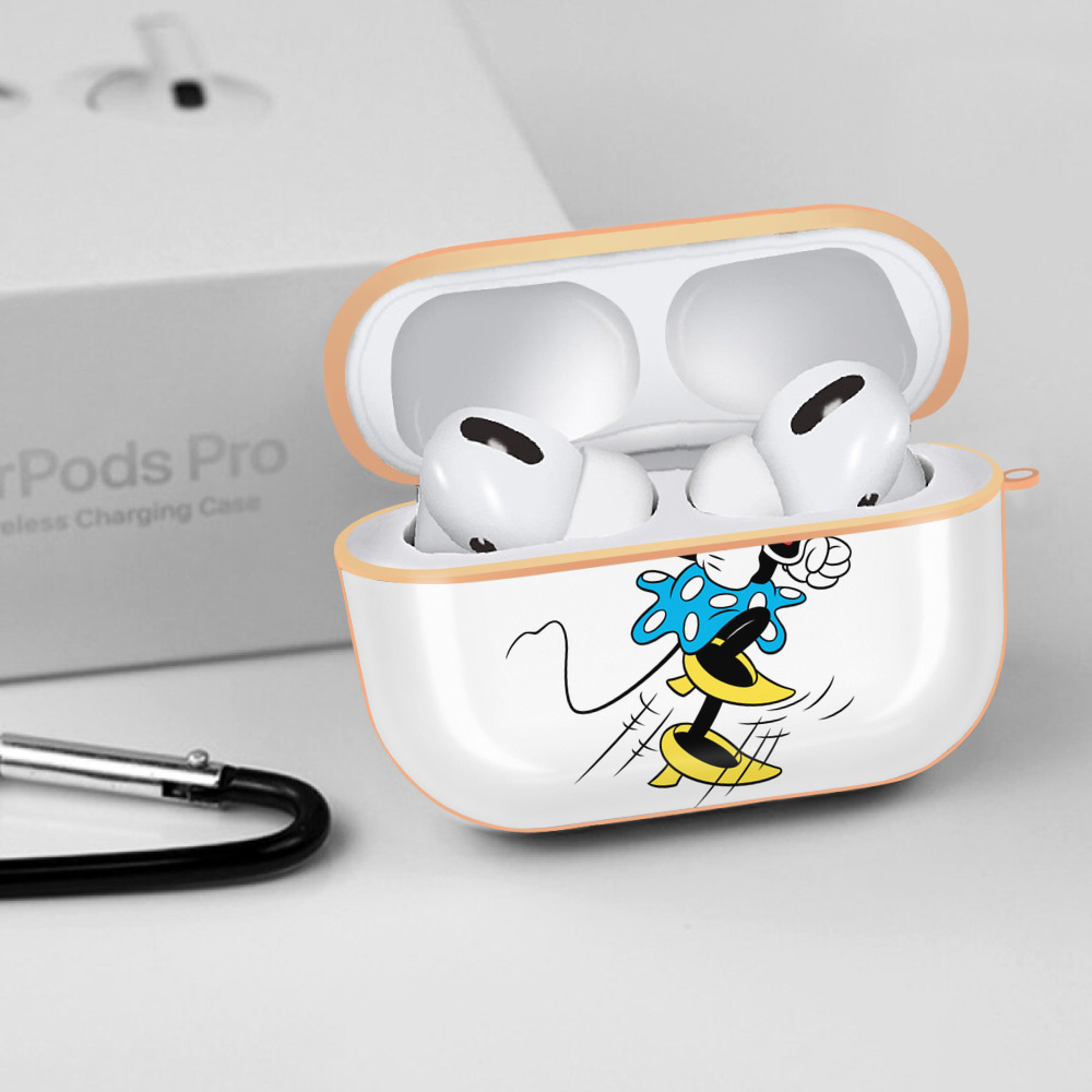 ミッキーマウス Mickey Mouse 【AirPods Pro用】ハードシェル保護ケース｜耐衝撃・防指紋・カラビナ付き商品仕様
