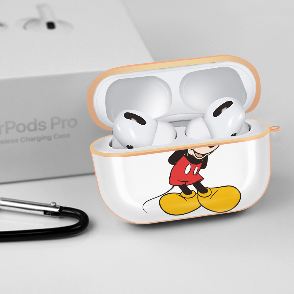 ミッキーマウス Mickey Mouse 【AirPods Pro用】ハードシェル保護ケース｜耐衝撃・防指紋・カラビナ付き商品仕様
