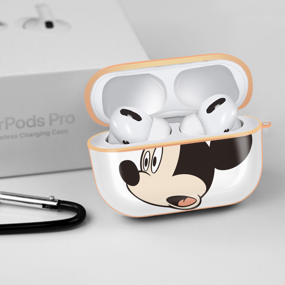 ミッキーマウス Mickey Mouse 【AirPods Pro用】ハードシェル保護ケース｜耐衝撃・防指紋・カラビナ付き商品仕様