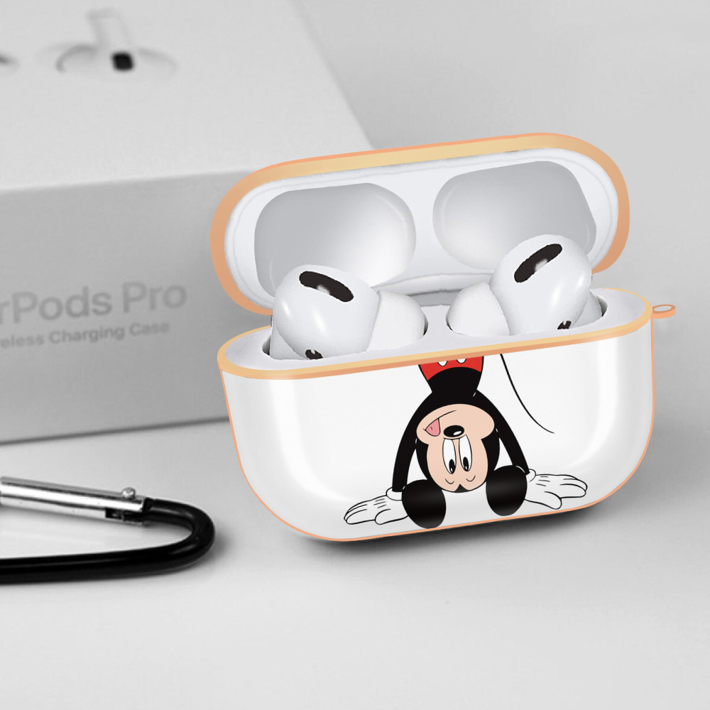 ミッキーマウス Mickey Mouse 【AirPods Pro用】ハードシェル保護ケース｜耐衝撃・防指紋・カラビナ付き商品仕様