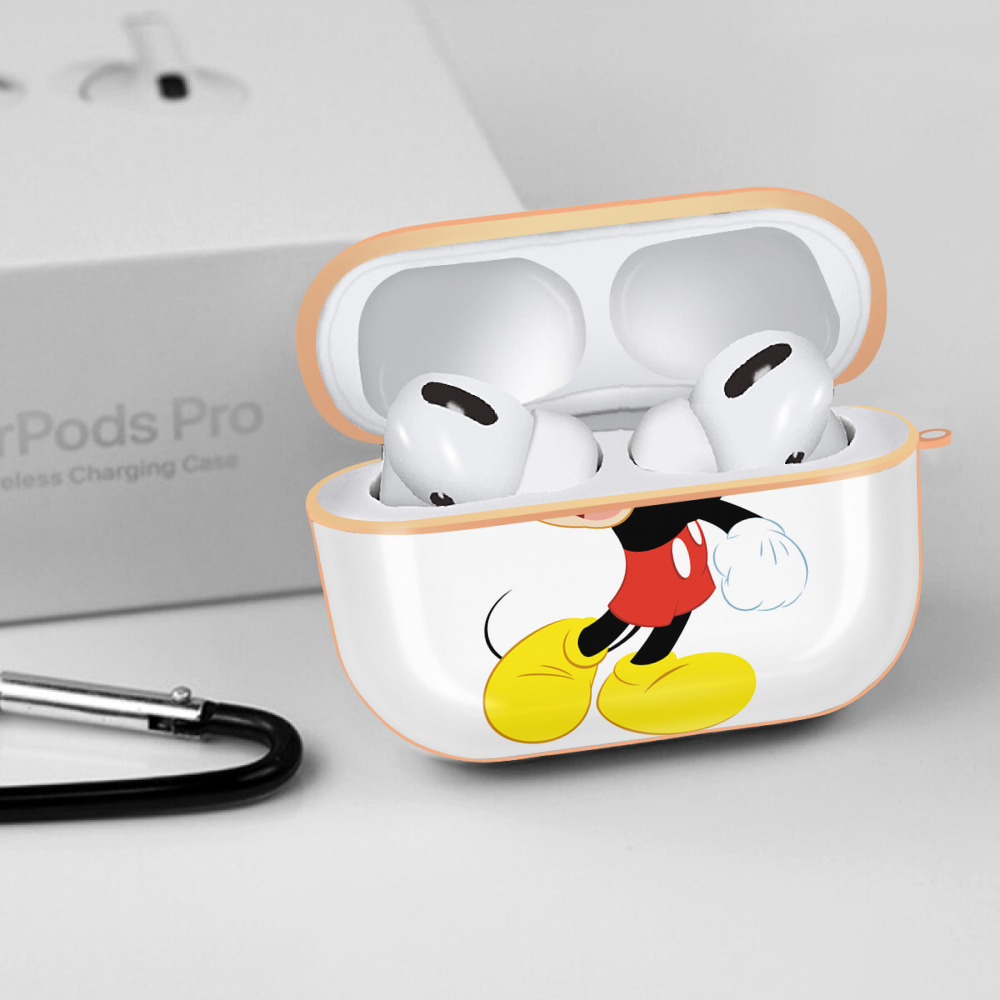 ミッキーマウス Mickey Mouse 【AirPods Pro用】ハードシェル保護ケース｜耐衝撃・防指紋・カラビナ付き商品仕様